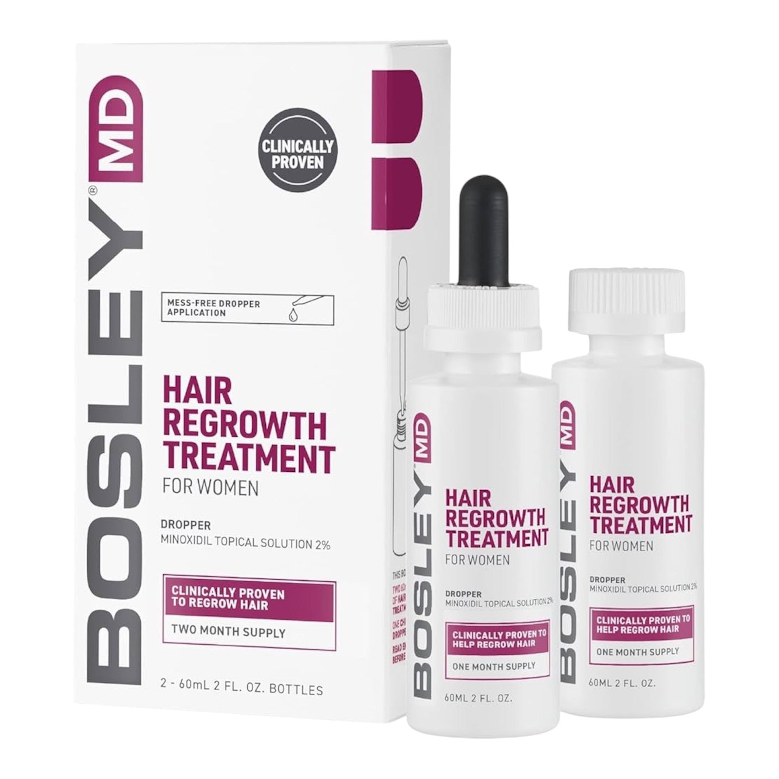 Bosley MD Minoxidil al 2% Hair regrowth treatment