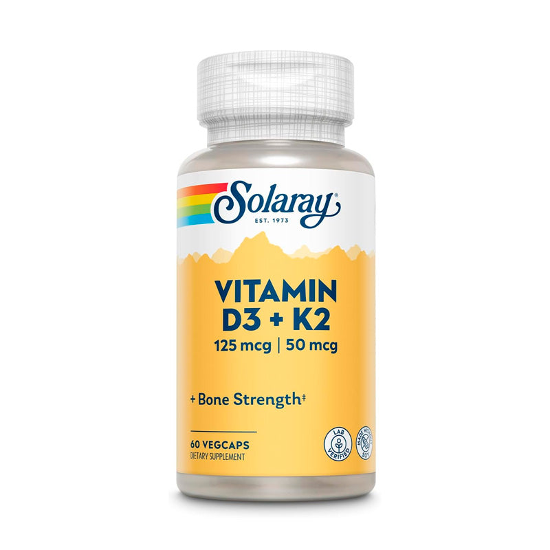 Solaray Vitamin D3+K2 125mg / 50mcg  x 60 vegcaps